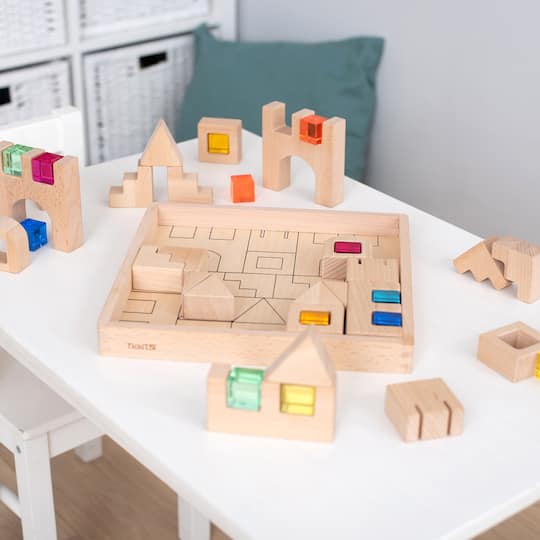 TickiT® Wooden Building Gem Blocks Set